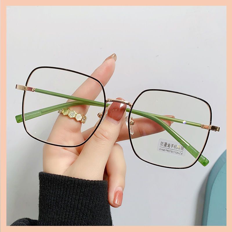 แว่นตาสายตาสั้น -50 ถึง - 600 กรอบสี่เหลี่ยม ขนาดใหญ่ กรอบแว่นกรองแสง แฟชั่นสําหรับผู้หญิง ผู้ชาย แว่นตา