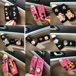 1Pc New Summer Ice Silk Cartoon Cute Doll Car Door Handle Protective Cover Car Interior Door Hand Guard Screen Protector car Interior protective cover car interior accessories