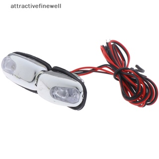 [attractivefinewell] หัวฉีดที่ปัดน้ําฝนรถยนต์ มีไฟ Led 2 ชิ้น