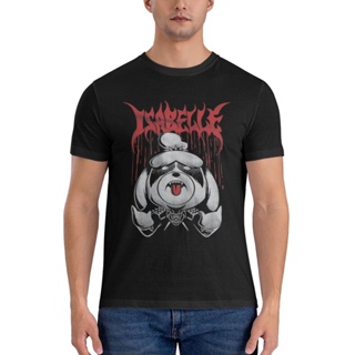 เสื้อยืดลําลอง แขนสั้น พิมพ์ลาย Cross Over Isabelle Animal Crossing As Metal สําหรับผู้ชาย