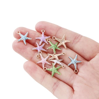 St.kunkka 10pcs ดอกไม้ปลาดาวหัวใจโป๊กเกอร์ Swallow Elk Sparkling Star Fox Shark Multi-สไตล์น้ํามันหยดจี้โลหะผสมสังกะสีจี้สําหรับเครื่องประดับสร้อยข้อมือ