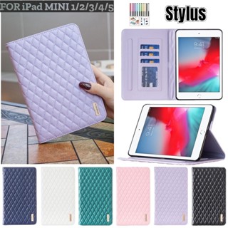 เคสหนัง ฝาพับ กันกระแทก พร้อมช่องใส่บัตร ตั้งได้ หรูหรา สําหรับ iPad Mini 1 2 3 4 5 (7.9 นิ้ว)