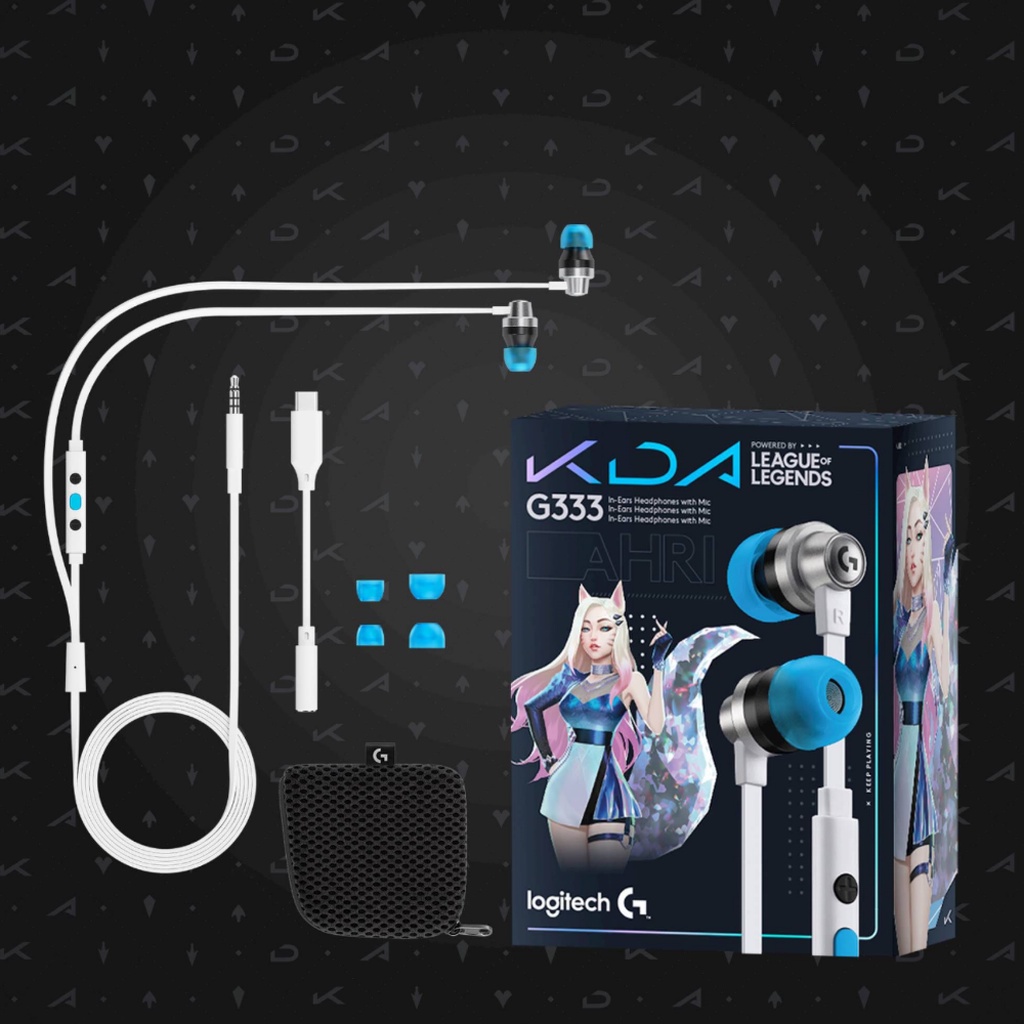 🛵มีส่งด่วน💨 LOGITECH G333 หูฟังเกมมิ่ง GAMING EARPHONES WITH MIC AND DUAL DRIVERS รับประกันศูนย์ไทย 2 ปี