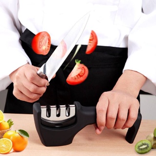 มีด แท่นลับมีด ที่ลับมีด ที่ลับกรรไกร อุปกรณ์ลับของมี หินลับมีด 3in1 ลับได้คมมาก Knife Sharpene