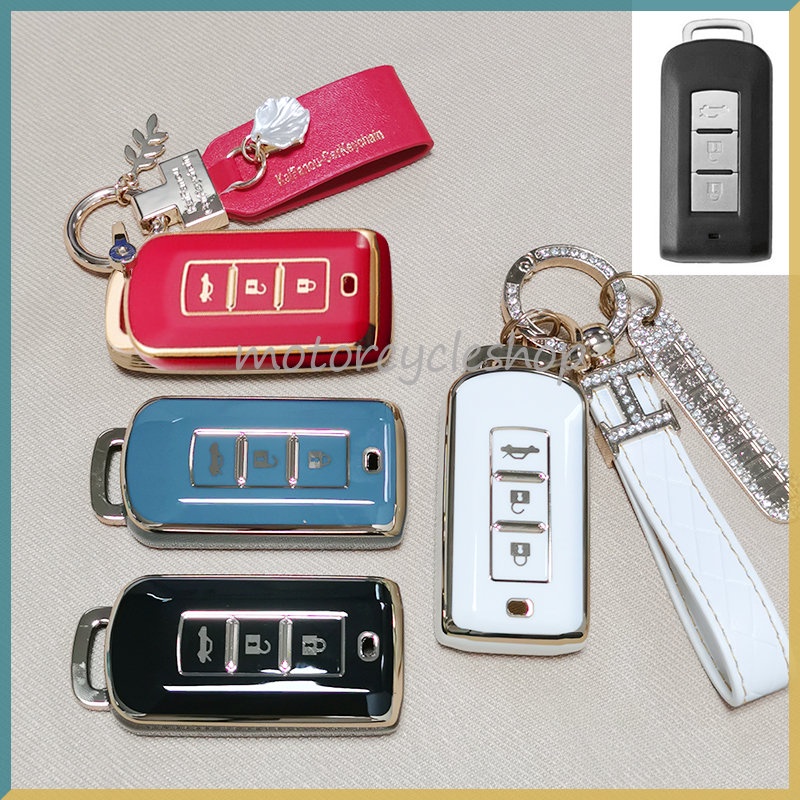 เคสกุญแจรีโมตรถยนต์ TPU 3 ปุ่ม สําหรับ Mitsubishi ASX Xpander Attrage Triton Outlander Montero Pajero Sport Keyless