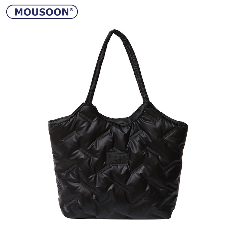 Mousoon กระเป๋าโท้ทผู้หญิงความจุขนาดใหญ่กระเป๋าสะพายไหล่ด้านนอกความรู้สึกระดับไฮเอนด์แบบพกพา
