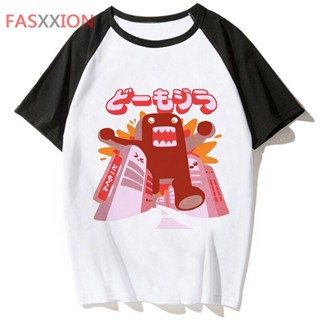 เสื้อยืด พิมพ์ลายกราฟฟิค Domo Kun แฟชั่นฤดูร้อน สไตล์ญี่ปุ่น สําหรับผู้หญิง