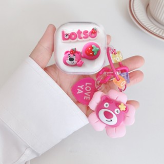 Ins เคสใส แบบนิ่ม ลายการ์ตูนน่ารัก พร้อมสายโซ่คล้อง สําหรับ Samsung Galaxy buds live buds 2 2pro buds Pro