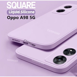 เคสโทรศัพท์ ซิลิโคนนิ่ม ทรงสี่เหลี่ยม กันกระแทก สําหรับ Oppo A98 5G 2023 A98 5G A98 98A A 98 A78 4G 5G