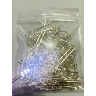 สว่างสุด 100 pcs หลอดไฟ LED 3mm แบบหลอดสี มีสีขาว,แดง,น้ำเงิน,เขียว,เหลือง,คละสี