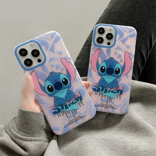 เคสป้องกันโทรศัพท์มือถือซิลิโคน ลายการ์ตูน Stitch กันกระแทก สําหรับ Apple 11 12 13 14 Pro Max 14Pro 13pro 12promax 14Promax 13Promax