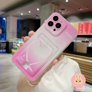 เคสโทรศัพท์มือถือ TPU แบบนิ่ม ลายหัวใจ มีช่องใส่บัตร สําหรับ Vivo V27 V25 V23 V21 Pro V27E V25E V21E 4G 5G V23E V21S V20