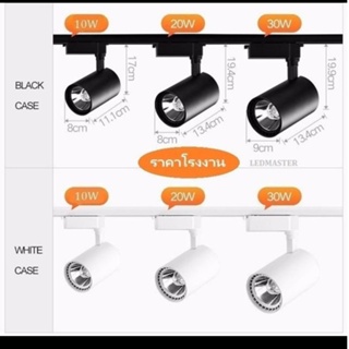 อุปกรณ์สำหรับหลอดไฟ แทรคไลท์ Track light 10w 20w 30w ไฟราง โคมไฟเพดาน ไฟตกแต่ง ไฟ LED แสงขาว/วอร์ม/คลูไวท์ โคมไฟ บอดี้