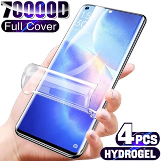 ฟิล์มไฮโดรเจลกันรอยหน้าจอ ไม่ใช่กระจก สําหรับ Oppo Reno 9 8 7 6 5 4 3 Pro Plus Lite 10x zoom Reno 2 2F 2Z 4F 4Z 4SE 5F 5K 6Z 7Z 7SE 8T 8Z ACE 4 ชิ้น