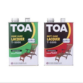 แลคเกอร์เงา-ด้าน 1/4 กล.,1 กล. TOA Matt Lacquer T-5500(ราคารวมแวท) เคลือบเงารถยนต์ เคลือบเงาเฟอร์นิเจอร์ แลคเกอร์เงาแ...