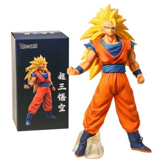 โมเดลฟิกเกอร์ PVC รูปปั้นอนิเมะ Dragon Ball Z SS3 Son Goku Ichiban Kuji Prize E ของเล่นสําหรับเด็ก