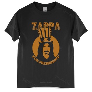 [COD]มาใหม่ เสื้อยืดผ้าฝ้าย พิมพ์ลาย Frank Zappa Zappa For President สีดํา สําหรับผู้ชายS-5XL