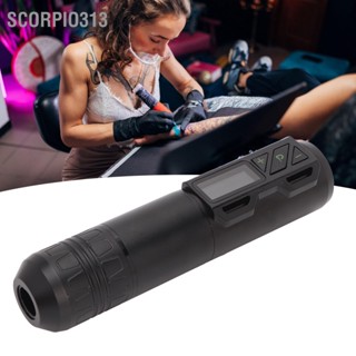 Scorpio313 เครื่องสัก Wireless Liner Shader 1800mAh HD จอแสดงผล LED ปากกาสักโรตารี่แบบชาร์จไฟได้