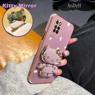 Andyh เคสโทรศัพท์มือถือ แบบกระจก พับได้ ลายการ์ตูน Hello Kitty สําหรับ Infinix Note 10 Pro NFC