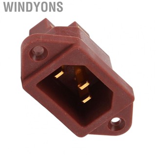 Windyons IEC Power Connector Socket  AC Power Socket Reduce Signal Distortion Pure Red Copper 4 Layer Plating C14 Type  for Professional  Accessories