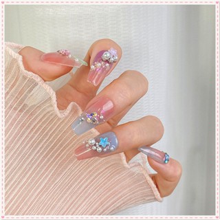 2Pcs Nail Art Star Pile เครื่องประดับฤดูใบไม้ผลิฤดูร้อน Macaron สี Pentagram Pearl Daimond รวมกันตกแต่งเล็บเครื่องมือสำหรับเล็บ Shop JOYFEEL