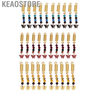 Keaostore Hair Pendants  DIY 10pcs Beads Metal Colorful Braid Hair Pendants  for Dating