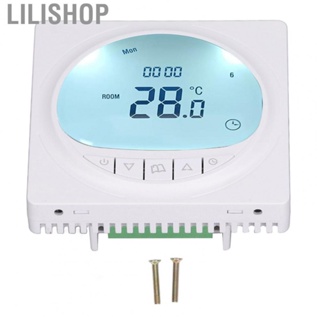 Lilishop Home Thermostat  Backlit Temperature Control Panel LCD Display Strong  Interference Fast Data Reading 220V Energy Saving Precise High Reliability  for Hall