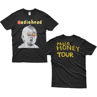 พร้อมส่ง เสื้อยืดลําลอง แขนสั้น พิมพ์ลายวงร็อค Radiohead Pablo Honey Tour 1993 คุณภาพสูง