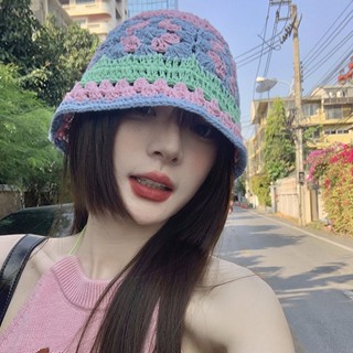 【MY-hat】หมวกบักเก็ต ผ้าถักนิตติ้ง ขนาดเล็ก เข้ากับทุกการแต่งกาย แฟชั่นฤดูใบไม้ผลิ และฤดูร้อน สไตล์ญี่ปุ่น สําหรับผู้หญิง