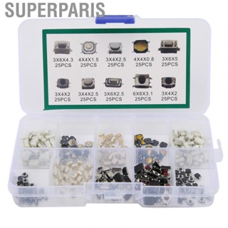 Superparis 250xTactile Push Button Switch 10Types Micro Switch for Electronic Products Hot