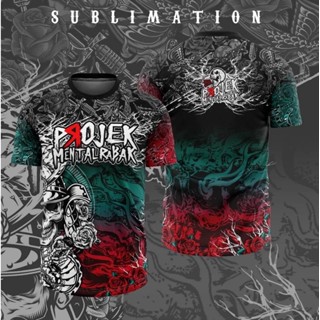 เสื้อยืดแขนสั้น พิมพ์ลาย Projek Mental Rabak Sublimation Kita Ganas สําหรับผู้ชาย และผู้หญิง