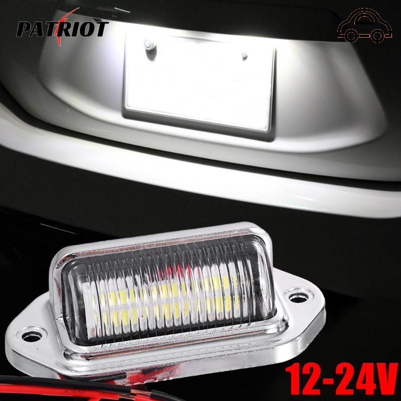 หลอดไฟท้าย LED 6 ดวง สว่างพิเศษ พร้อมสกรู สีขาว สําหรับติดป้ายทะเบียนรถยนต์ รถบรรทุก รถพ่วง RV SUV