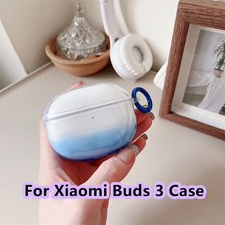 【จัดส่งรวดเร็ว】เคสหูฟังนิ่ม แบบใส ไล่โทนสีม่วง สําหรับ Xiaomi Buds 3 Xiaomi Buds 3