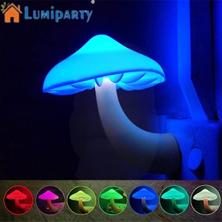 Lumiparty โคมไฟกลางคืน Led รูปเห็ด ประหยัดพลังงาน ควบคุมไฟอัตโนมัติ หลากสี