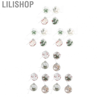 Lilishop Christmas Plastic Ball  Christmas Decoration Ball Pet Material 12Pcs  for Home