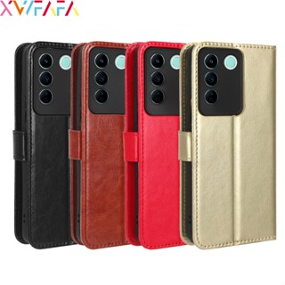 เคสโทรศัพท์หนัง Pu ฝาพับ พร้อมช่องใส่บัตร หรูหรา สําหรับ Vivo X90 Pro V27 V25 V23 Pro V27e V25e V23e V29 Lite 5G