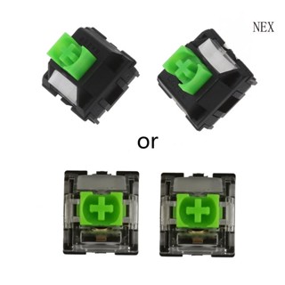 Nex RGB SMD สวิตช์คีย์บอร์ด 3pins สีเขียว สําหรับเล่นเกม 2 ชิ้น