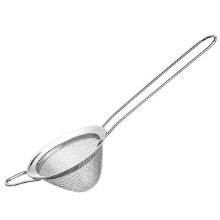 Reusable Practical Coffee Silver Durable Colander Stainless Steel Sturdy Juice Residue Conical Shape Fine Mesh Strainer