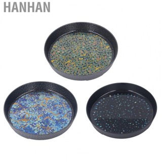 Hanhan Round  Serving Tray  Complex Pattern Portable Small  Cup Tray  for Patio