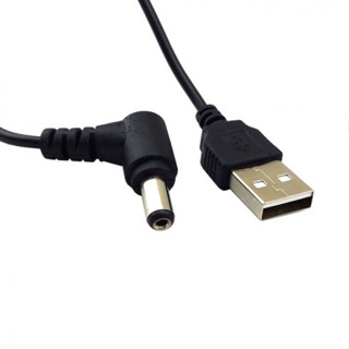 Xiwai สายชาร์จ USB 2.0 A Type ตัวผู้ เป็นตัวผู้ 90 องศา 5.5x2.5 มม. DC 5V