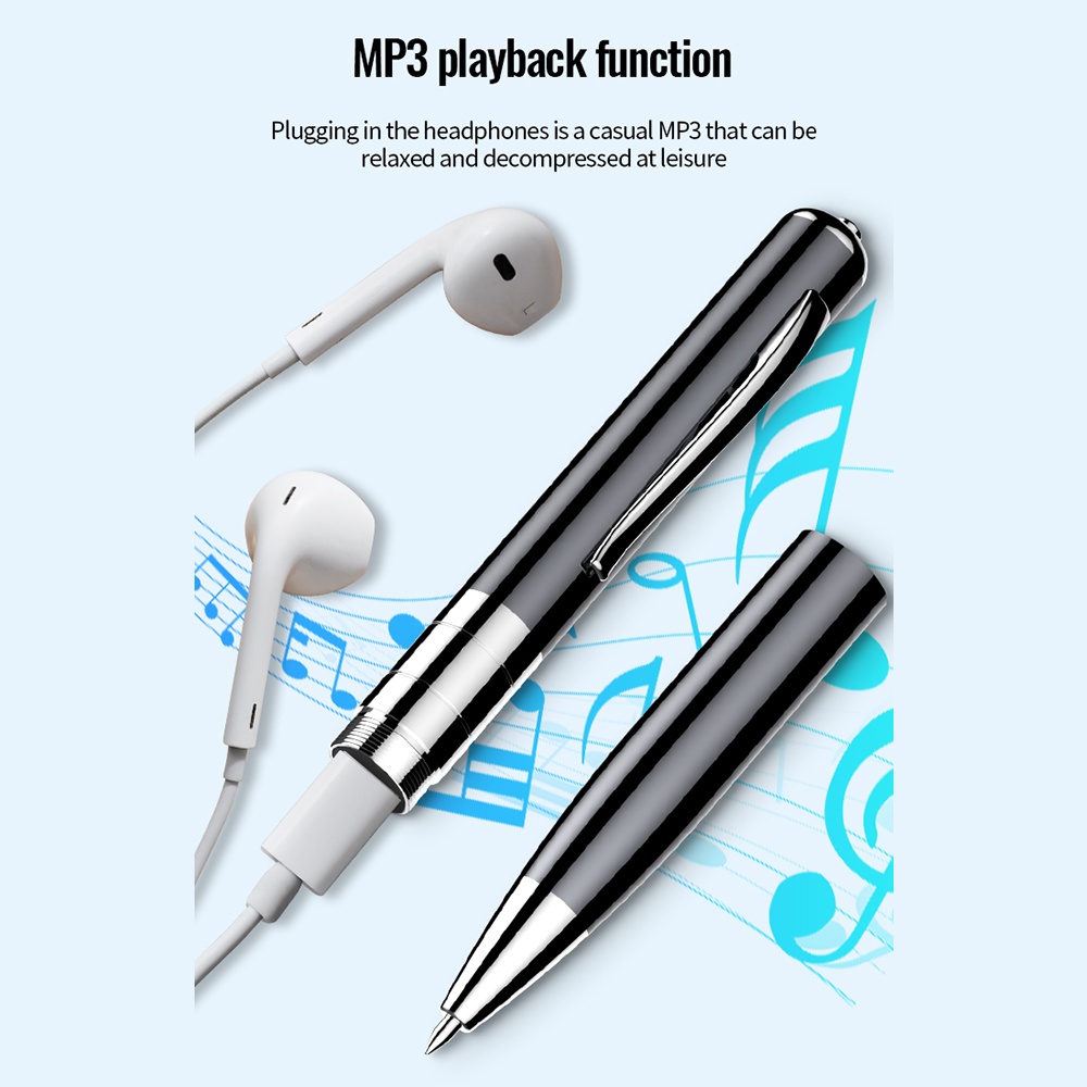 ปากกาบันทึกเสียงดิจิทัล MP3 ขนาดเล็ก ลดเสียงรบกวน แบบมืออาชีพ สําหรับโทรศัพท์มือถือ