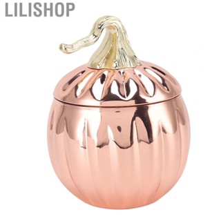 Lilishop Pumpkin  Glass Pumpkin Shaped Rose Gold  Glass Practical Mug With Lid US