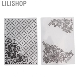 Lilishop DIY Embossing Template Folders  Clear Texture Plastic Embossing Folder  for DIY Craft for Envelopes for Invitations for Card