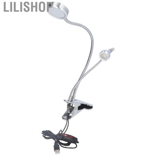 Lilishop  Desk Lamp 10Gear Adjustable  Double Head Gooseneck Table Reading Lamp HG