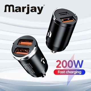 Marjay 200W QC3.0 PD USB Super Fast Car Chargers Type C 115W Mini Charger