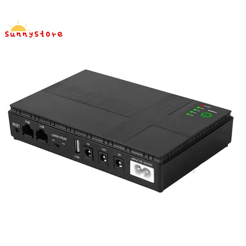 พาวเวอร์ซัพพลาย 9V 12V Mini UPS USB 10400MAh 18W สําหรับเราเตอร์ WiFi CCTV (ปลั๊ก US)