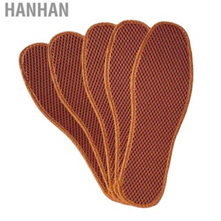 Hanhan Absorb Sweat Shoe Pads  Breathable Bamboo Charcoal Deodorant Mesh Insoles Reduce Odor  for Leather Shoes