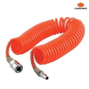 PUMPKIN สายลมขดสปริง พร้อมคอปเปอร์ รุ่น Apollo 31478 สีส้ม 5x8มม. ยาว 9M 12M 15M เยี่ยม