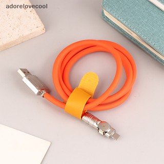 Adth สายเคเบิลชาร์จเร็ว 120W 6A Micro USB Type C หมุนได้ 180 องศา 1 ชิ้น