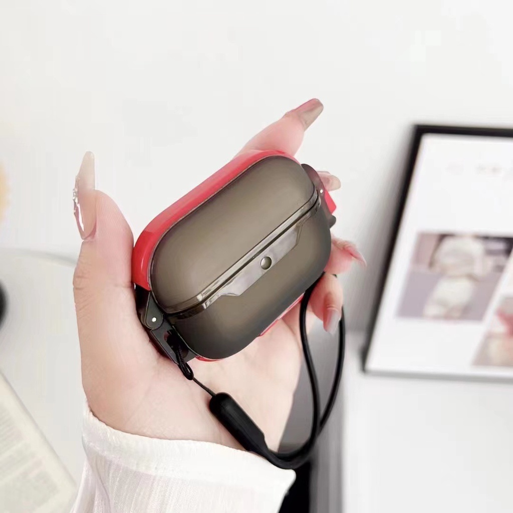 Mango เคสโทรศัพท์มือถือ กันกระแทก พร้อมตัวล็อกด้านข้าง สองสี สําหรับ AirPods 1 2 3 Pro 2 Gen 2 3 2nd